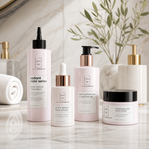 Грецька косметика Lavish Care для обличчя: креми, гелі та сироватки
