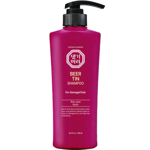Pink Line Beer Tin Shampoo,Шампунь з екстрактом пивних дріжджів, 500 мл / DAENG GI MEO RI