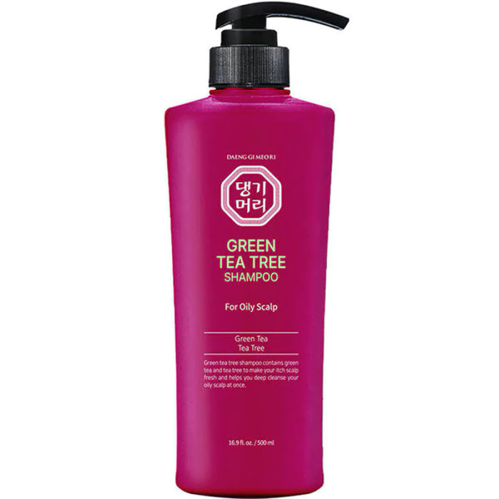 Pink Line Green Tea Tree Shampoo,   з екстрактом чайного дерева для жирної шкіри голови 500 мл.