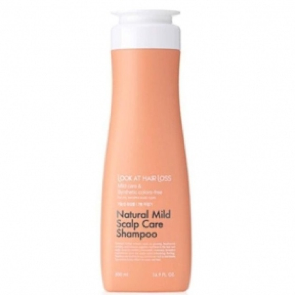 Шампунь проти випадіння для чутливої шкіри LOOK AT HAIR LOSS Natural Mild Scalp Care Shampoo, 500ml